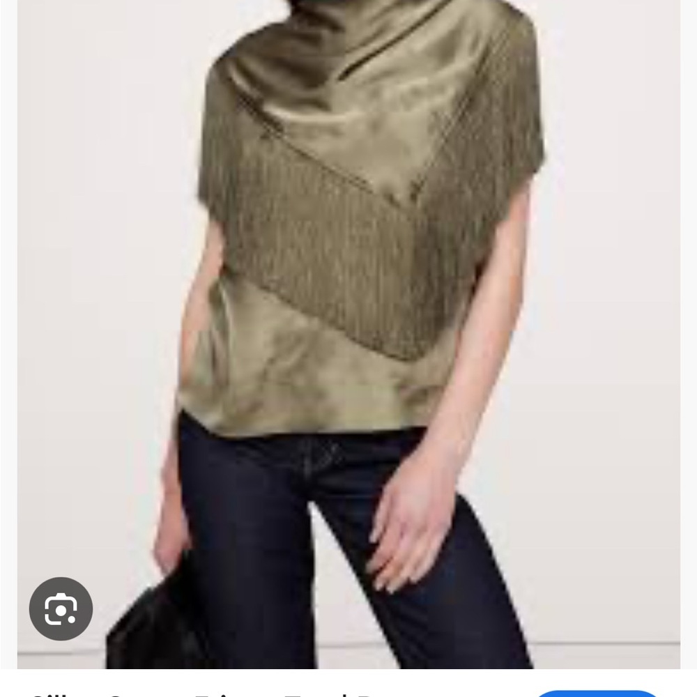 ISO: Banana Republic Silky Crepe Fringe Top